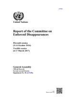 bokomslag Report of the Committee on the Enforced Disappearances