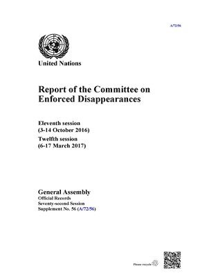 Report of the Committee on the Enforced Disappearances 1
