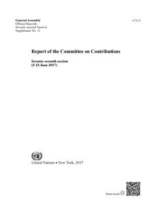 bokomslag Report of the Committee on Contributions