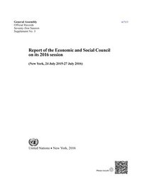 bokomslag Report of the Economic and Social Council for 2016