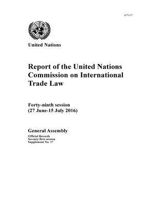 bokomslag Report of the United Nations Commission on International Trade Law