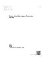 bokomslag Report of the Disarmament Commission for 2016