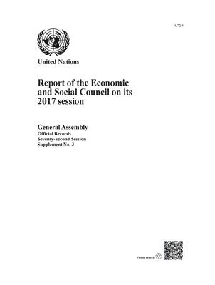 bokomslag Report of the Economic and Social Council for 2017