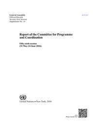 bokomslag Report of the Committee for Programme and Coordination