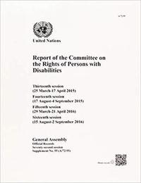 bokomslag Report of the Committee on the Rights of Persons with Disabilities