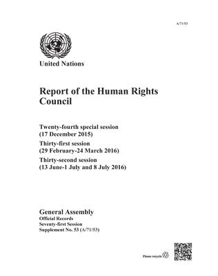 bokomslag Report of the Human Rights Council