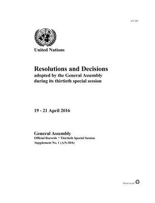 United Nations Department for General Assembly and Conference Management, United Nations Publications - Resolutions and Decisions Adopted by the General Assembly During Its Thirtieth Special Session, Häftad. Tillgänglighet: Tillfälligt slut