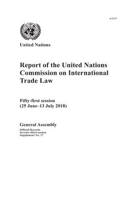 bokomslag Report of the United Nations Commission on International Trade Law