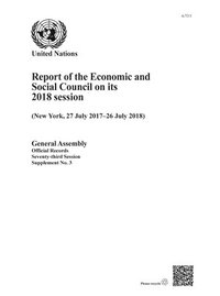 bokomslag Report of the Economic and Social Council for 2018