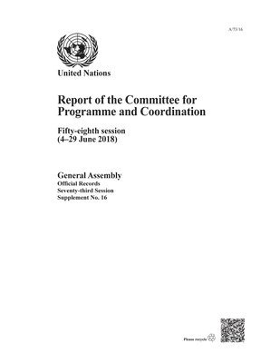 bokomslag Report of the Committee for Programme and Coordination