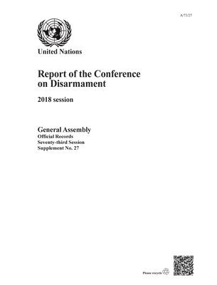 bokomslag Report of the Conference on Disarmament