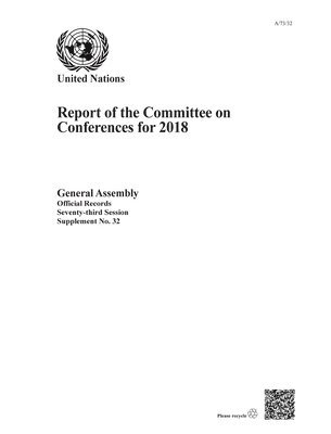 Report of the Committee on Conferences for 2018 1