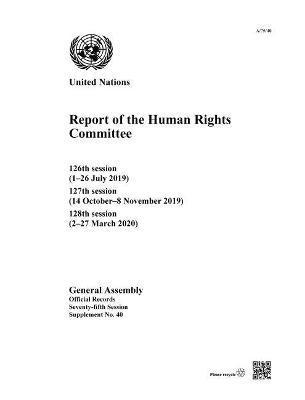 bokomslag Report of the Human Rights Committee