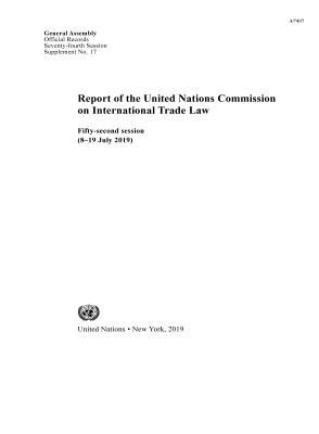 Report of the United Nations Commission on International Trade Law