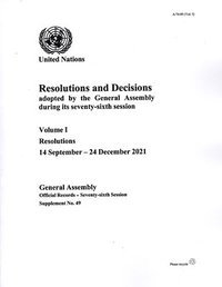 bokomslag Resolutions and decisions adopted by the General Assembly during its seventy-sixth session