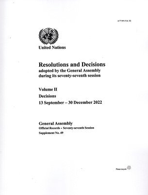 Resolutions and decisions adopted by the General Assembly during its seventy-seventh session
