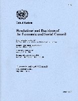 bokomslag Resolutions and Decisions of the Economic and Social Council