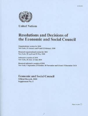 Resolutions and Decisions of the Economic and Social Council