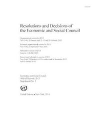 bokomslag Resolutions and decisions of the Economic and Social Council