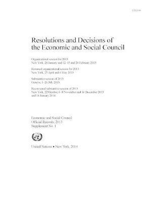 bokomslag Resolutions and decisions of the Economic and Social Council