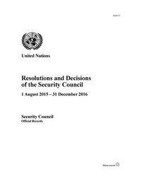 bokomslag Resolutions and decisions of the Security Council