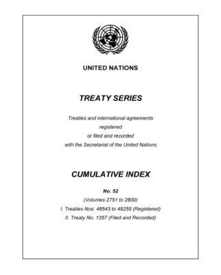 Treaty Series Cumulative Index Number 52
