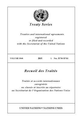 bokomslag Treaty Series 3040 (English/French Edition)