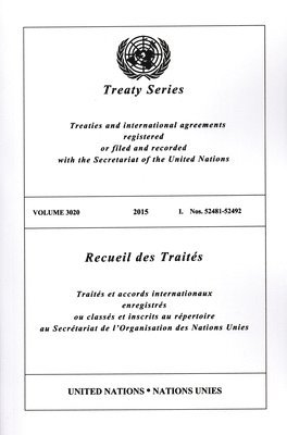 bokomslag Treaty Series 3020 (English/French Edition)