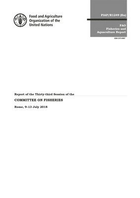 Food and Agriculture Organization, Food & Agriculture Organization - Report of the thirty-third session of the Committee on Fisheries, Häftad