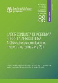 bokomslag Labor conjunta de Koronivia sobre la agricultura