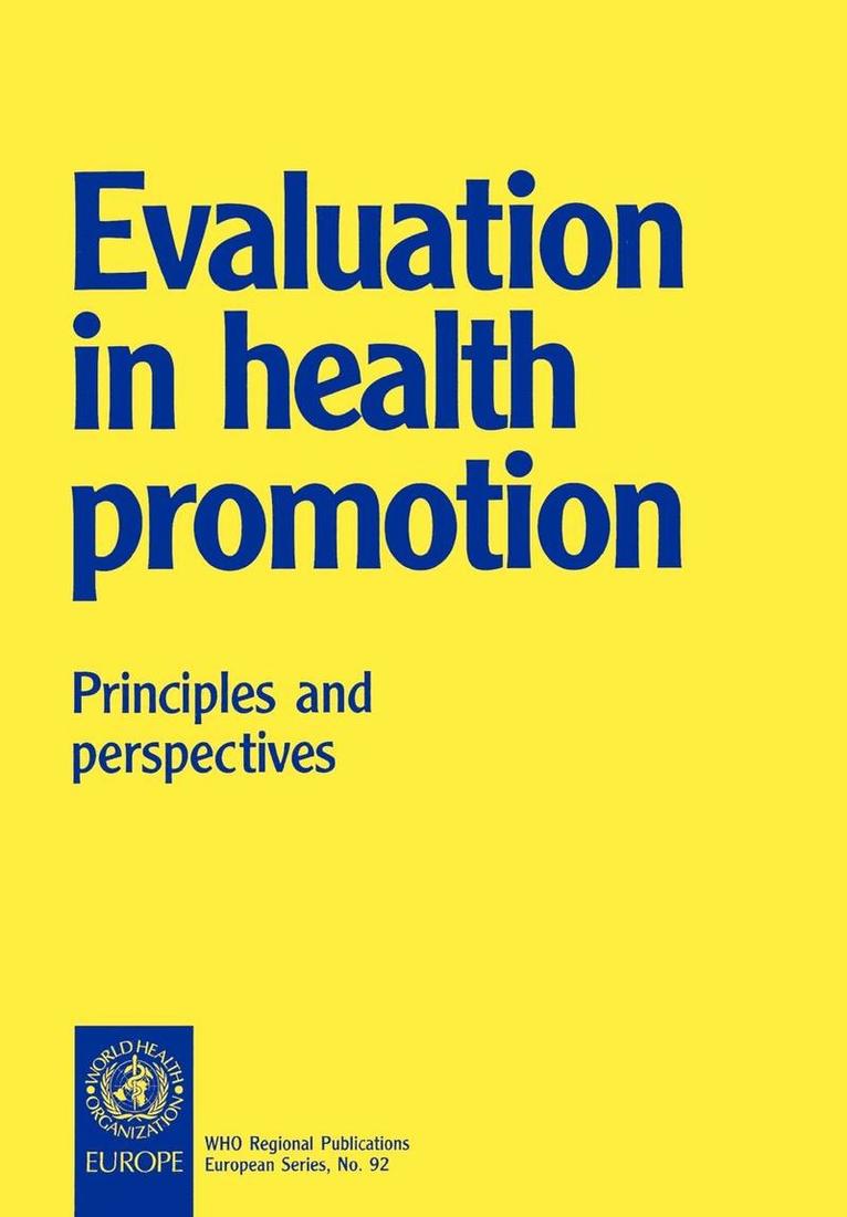 Evaluation In Health Promotion 1