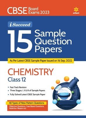 Cbse Board Exams 2023 I-Succeed 15 Sample Question Papers Chemistry Class 12th 1