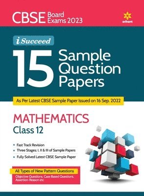 bokomslag Cbse Board Exams 2023 I-Succeed 15 Sample Question Papers Mathematics Class 12th