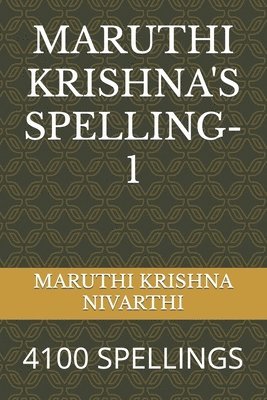 bokomslag Maruthi Krishna's Spelling-1