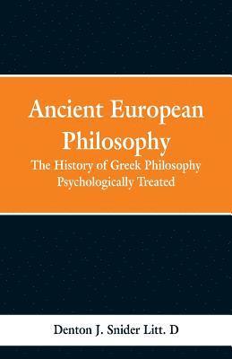 bokomslag Ancient European Philosophy