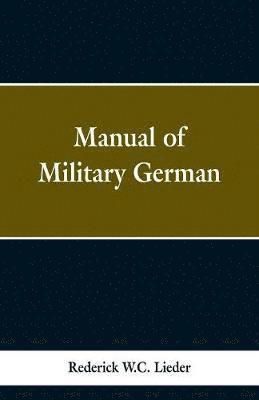 bokomslag Manual of Military German