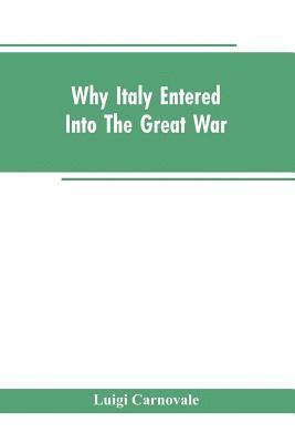 bokomslag Why Italy Entered Into The Great War