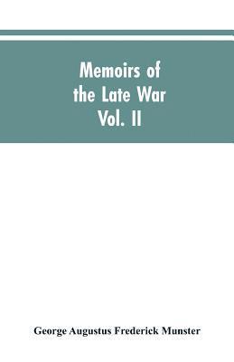 bokomslag Memoirs of the Late War