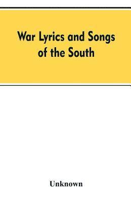 bokomslag War Lyrics And Songs Of The South