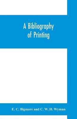 bokomslag bibliography of printing