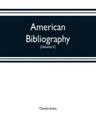 bokomslag American bibliography