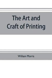 bokomslag art and craft of printing