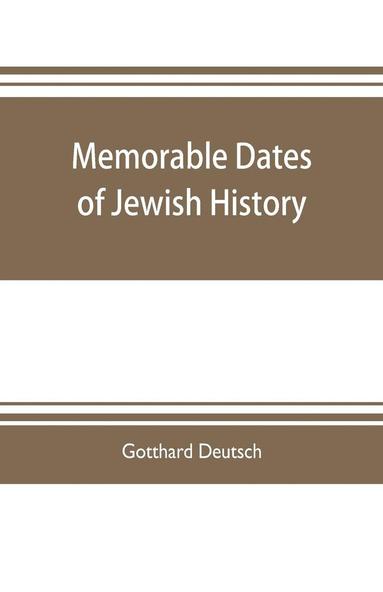 bokomslag Memorable dates of Jewish history