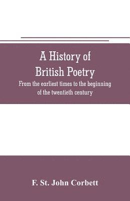 bokomslag A history of British poetry