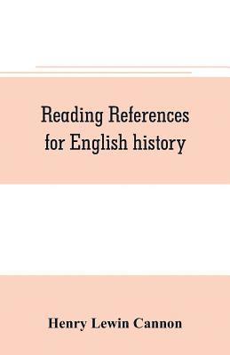 bokomslag Reading references for English history