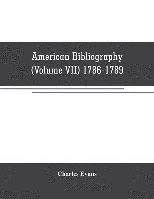 bokomslag American bibliography