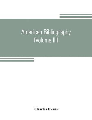 bokomslag American Bibliography