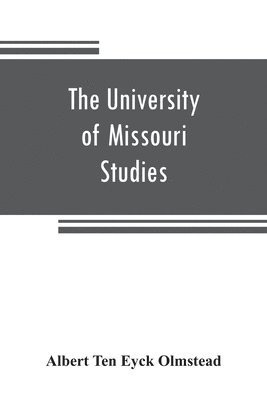 bokomslag University of Missouri Studies