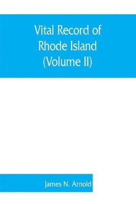 bokomslag Vital record of Rhode Island