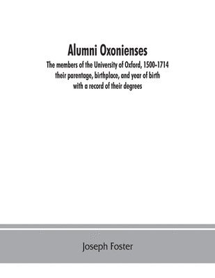 bokomslag Alumni oxonienses